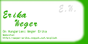 erika weger business card